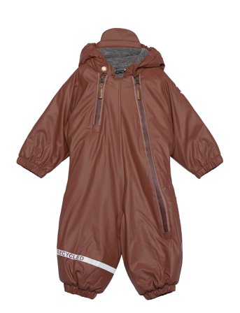 mikk-line Pu Snow Suit 2 Zip Recycled - Brown - 92