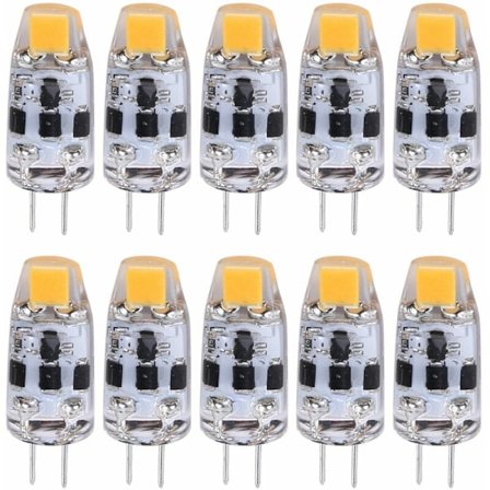 G4 Pære 2W G4 LED Pære Er Equivalent til 20W G4 Halogen Pære Udskiftning, G4 Sockel Ac/Dc12V-24V, Varm Hvid 10stk