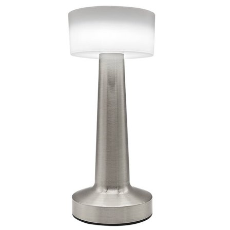 By Gaard bordslampa i rostfritt stål med USB-laddning - Silver