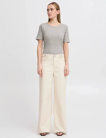 ICHI Ihpalmer Rib Ss - Grey - L