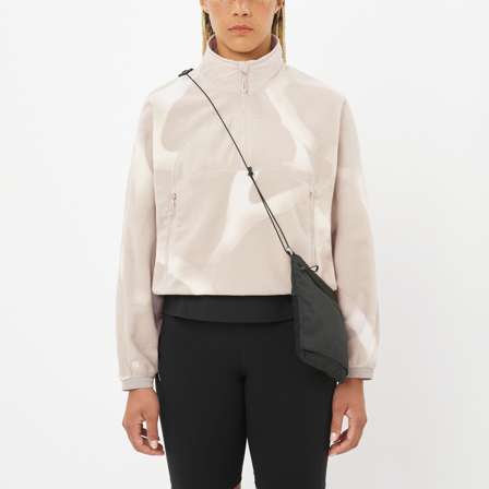 Salomon - couche intermédiaire pour femme Chroma Fleece Crop Hz W - Silver Cloud - XL