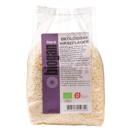 Biogan Hirseflager Ø 500 g, Helse & Madvarer, Gryn, Flager & Drys, Flager