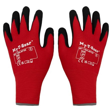 MY-T-GEAR Montagehandske nitril röd 6 - Lyreco - Skyddsutrustning - Skyddshandskar - Montagehandskar
