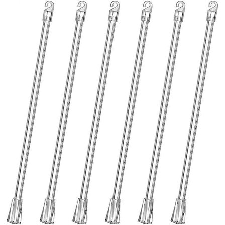 Persienne Stav Vertikal, 6 stk. 34,5 cm Persienne Dele Persienne Stang med Krog og Greb Persienne Kontrol Stick[D]