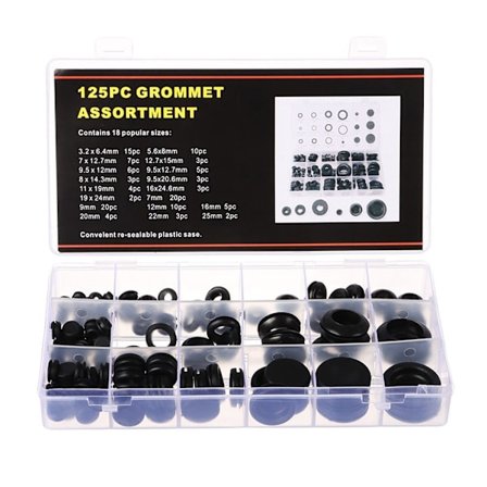 125 st gummigenomföringsset Set Trådgenomföringar