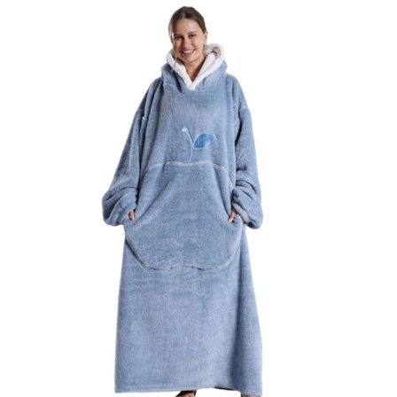 Puettava Peitto Aikuisten Naisille ja Miehille Pehmeä Mukava Lämmin Plussi Huppari Peite