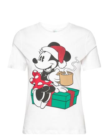 Onldisney Christmas S/S Top Box Jrs ONLY White