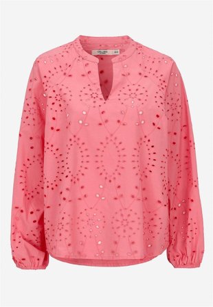 Cellbes of Sweden - Bluse med broderi i koralrosa til damer i størrelse 58/60