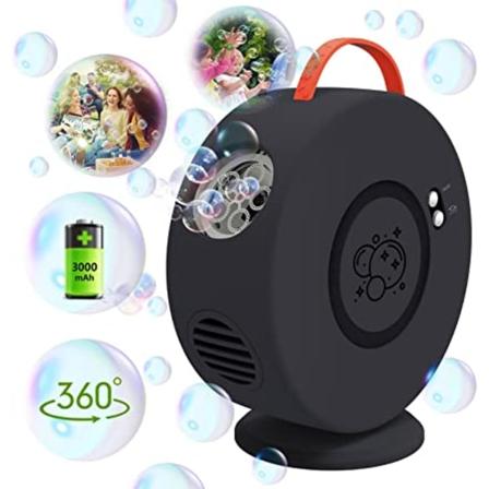 Bubbelmaskin, Automatisk Uppladdningsbar Blåsbubbelmaskin, 90°/36
