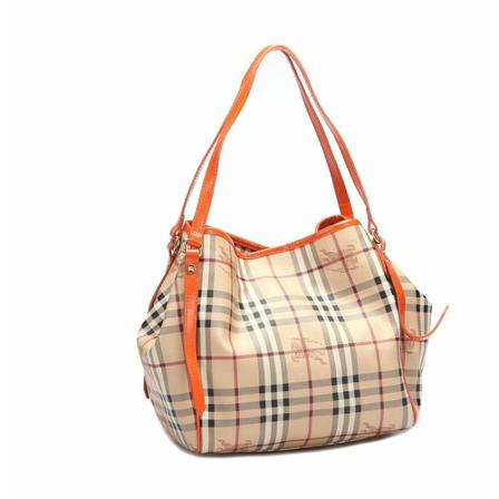 Burberry Vintage, pre-owned Haymarket Check Canterbury Tote Oranje, Dames, Maat:ONE Size,Canvas