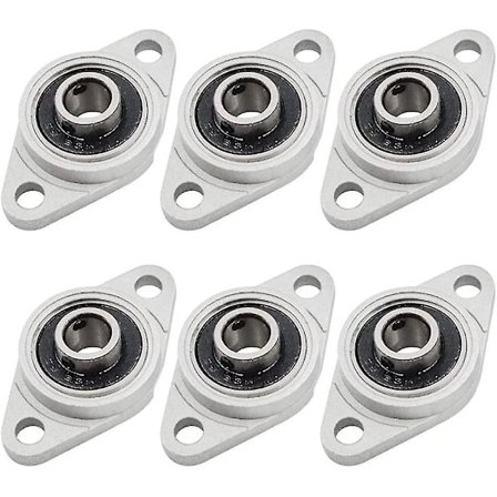 6 Pieces 8mm Ball Bearing Flange Bearing Self Aligning Pillow Block Ball Bearing Self Aligning Pillow Block