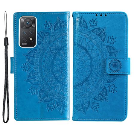 SKALO Xiaomi Redmi Note 11 Pro Mandala Plånboksfodral - Blå