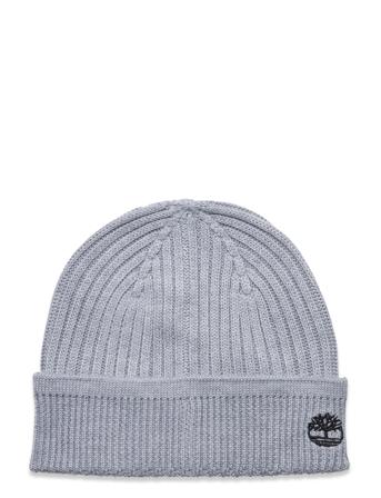 Solid Rib Beanie Designers Headwear Beanies Grey Timberland