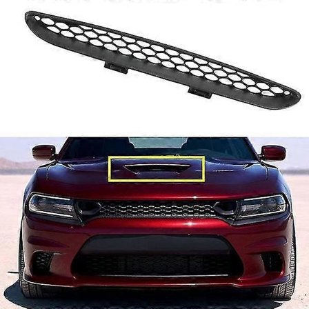Bil Främre Motorhuv Scoop Bezel Mesh Grill Cover 68202462AD för Charger Hellcat 2016-2021