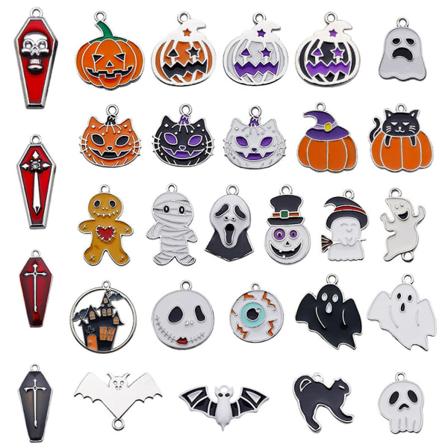 Emalje Halloween-anheng Gresskar Spøkelse Edderkopp Flaggermus Anheng for Høytids Smykker