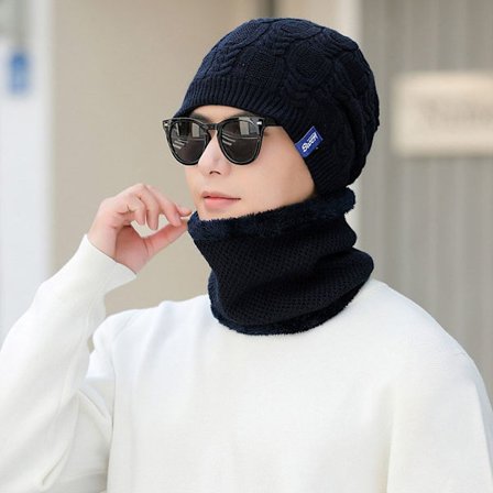 Stickad mössa mössa halsduk 1 1