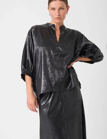 Soaked in Luxury Slmirmir Amily Blouse 3/4 - Black - M