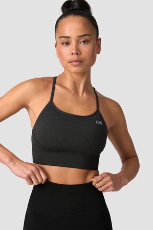 Queen Mesh Seamless Sports Bra Graphite Melange