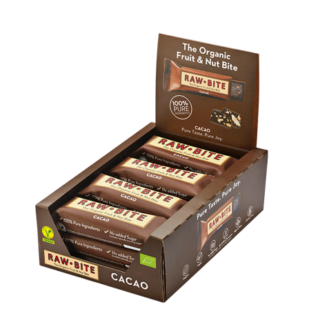 Rawbite 12 x Hedelmä-pähkinäpatukka 50 g