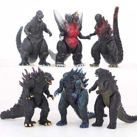 6 St Godzilla Monsters Action Figur Doll Presentleksaker
