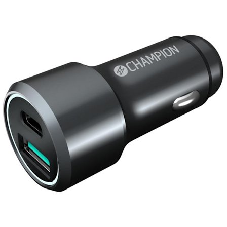CHAMPION Snabbladdning PD USB Billaddare Duo 43W