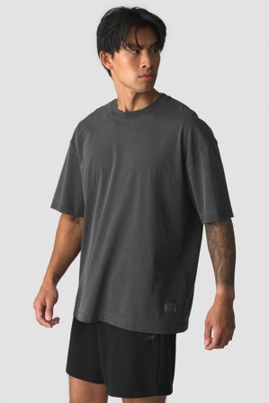 ICANIWILL - Everyday Relaxed T-Shirt Vintage Dye Stonewashed Black - Herren - ICIW