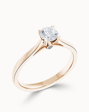 Solitaire Ring Chelsea 18K Rose Gold Natural Diamond 0.30 Carat - Engagement Rings & Wedding Rings from Vanbruun