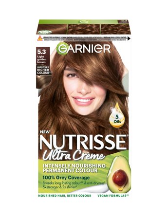Garnier Garnier Nutrisse Ultra Crème 5.3Light Golden Brown - Nude - 1 stk