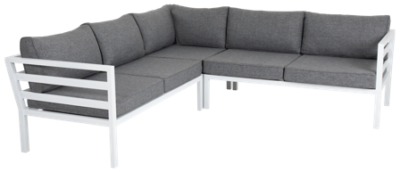 Brafab Weldon Loungesoffa Vit/Grå, Utemöbler