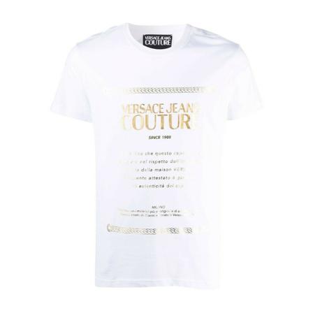 Versace Jeans Couture - T-shirts - Vit - Herr - Storlek: 3xl, Herr, Storlek: 3XL