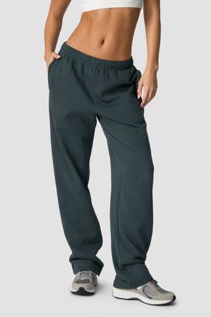 ICANIWILL - Everyday Straight Leg Sweatpants Dark Green - Hosen - Damen - ICIW