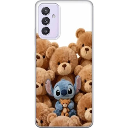Kompatibel Mobilcover til Samsung Samsung Galaxy A82 5G Sød og sikker illustration med Stitch omgivet af bamser, der skaber en varm og legende følel