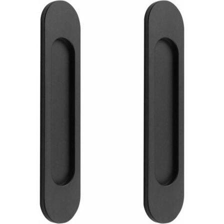 2 kpl soikea liukuoven kahva, itseliimautuva, mattamusta alumiiniseos, rei'itysvapaa ovenkahva liukuville lato-oville, ikkunoille, kaapeille RUIOIU