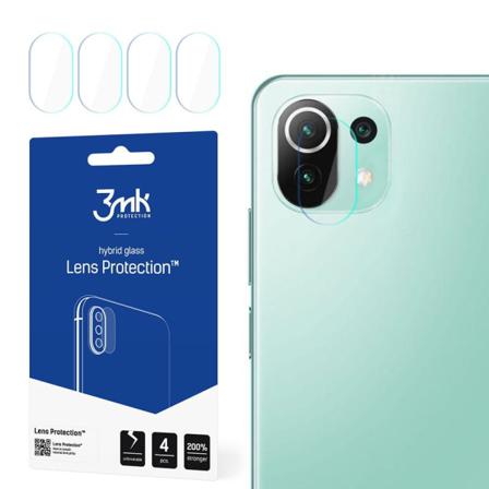 4-pack 3mk Flexibleglass Xiaomi Mi 11 Lite 5g Linsskydd Kamera Transparent