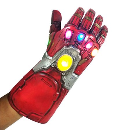 Hohtavat Iron Man Infinite -käsineet, käsivarren hehkuvat sammutus Ba Latex Mie Pa -käsineet Fulian 4 Peripheral(Punainen hehku)