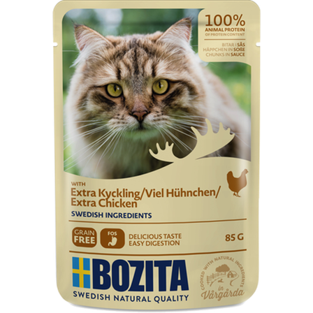 Bozita Katt - Pose med kylling i saus 85 g - Katt - Kattefôr & kattemat - Våtfôr og våtmat - ZOO.no