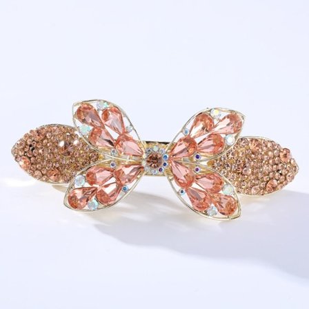 Crystal Butterfly Hårklämmor Hårspännen CHAMPAGNE