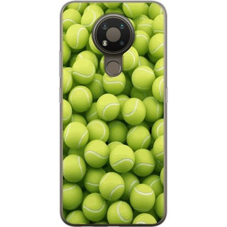 Yhteensopiva Puhelinkuori Nokia Nokia 3.4 Vihreiden tennispallojen kuvio korkealla tarkkuudella, urheilullinen motiivi toistettavalla tekstuurilla ja