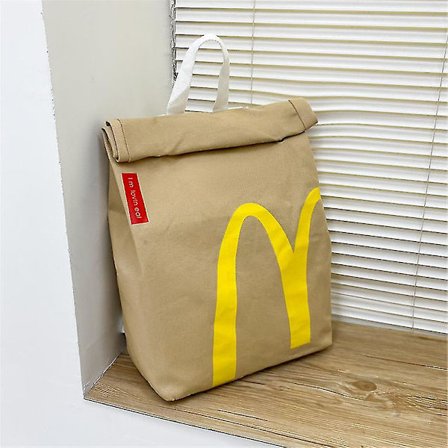 Realistisk Mcdonalds Ryggsekk/Messenger Side Bag - Fast Food Gave Lomme Skulder Bag Håndveske Stor Kapasitet