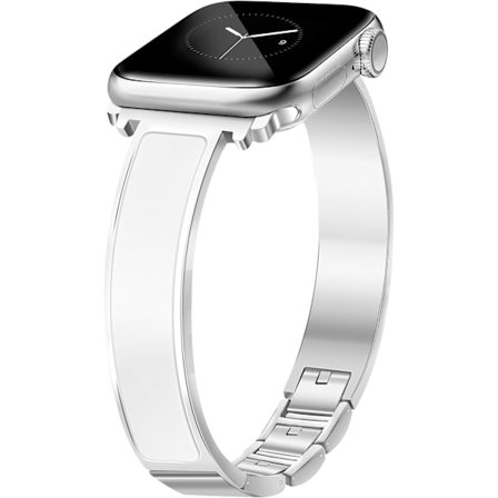 Slanke urremme til kvinder, kompatible med Apple Watch 38 mm 40 mm 41 mm 42 mm 44 mm 45 mm 49 mm smykke-agtigt elegant armbånd metalrem justerbar