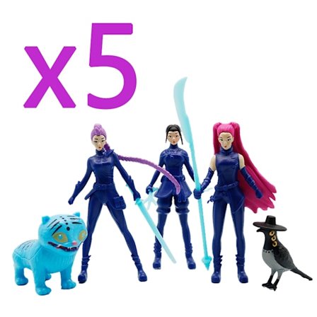 Søde dæmonjægerfigurer Rumi, Mira, Zoey & Derpy Tiger - Kpop skrivebordsindretning og gaveideer