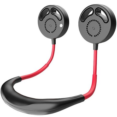 Halsövningsfläkt Bärbar Hängande USB Laddningsbar Fläkt Personlig Handsfree Bärbar Halsband Fläkt Ba
