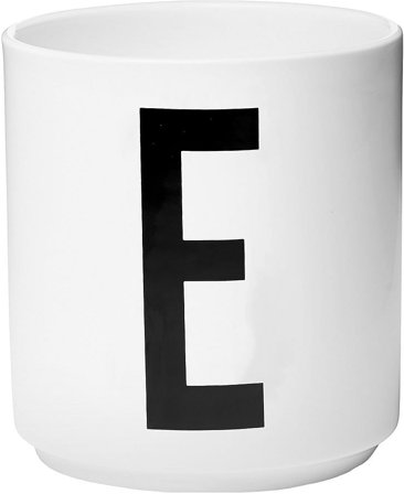 Design Letters Personlig Porcelæn Kop A-Z Hvid E, Tøj & Bolig, Køkken & Bord, Krus & Kopper