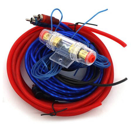 Högpresterande professionell kabelinstallationssats för bilstereos subwooferförstärkare, inkluderar strömkabel, dubbelskärmad RCA