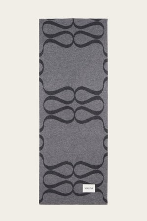 Malina - Monogram scarf - One Size - Grey