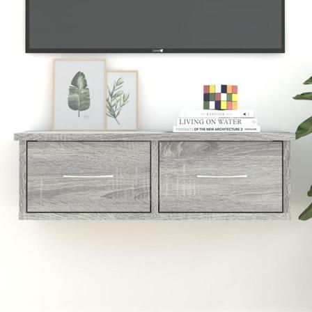 Vidaxl Väggskåp Grå Sonoma 60x26x18,5 Cm Konstruerat Trä Grå