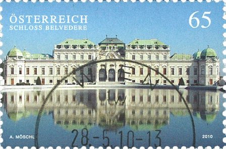Østrig 2010 - Belvedere Slot - Stemplet frimærke
