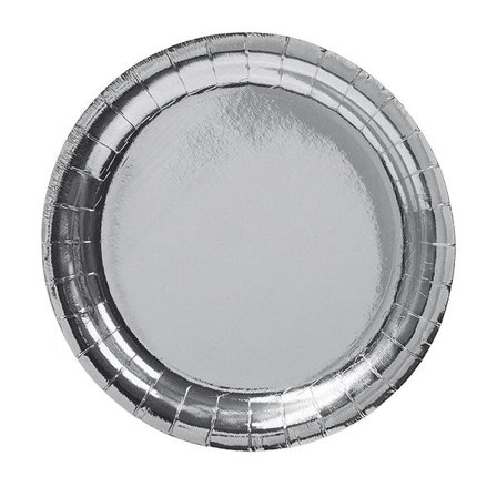 Paper Plate 23 cm Silver 8-Pack