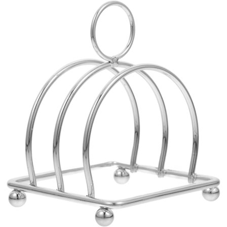 2 stk 3-skivers Rustfritt Stål Toaststativ, Toaststativ Engelsk Stil, Toaststativ Brød Skiver Holder Stativ Bord Servering