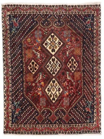 Koberec Afshar Shahre Babak 160X213 Černá/Tmavě Červená (Vlna, Persie/Írán)